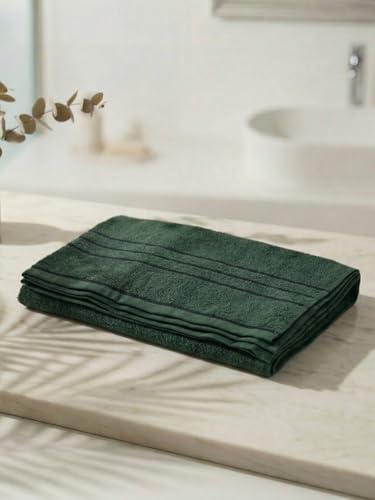 Image of Monte Carlo Essential 100% Cotton Bath Towel | 380 GSM Lightweight & Quick Dry | Soft Absorbent Compact Towel 60x120 cm | Bathroom Towel for Gym, Travel & Daily Use (Jazz) | Lilac Sachet