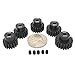 32P Hardened Pinion Gear Set 1/8 inch Hole 17T 18T 19T 20T 21T with Hex Key (Compatible with 0.8 Metric Pitch)
