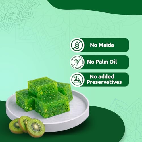 Image of Fulva Kiwi Halwa 200g, Sesame, Carrot & Cardamom, Traditional Kozhikoden Halwa, Soft Chewy Kerala Sweet, Fruity Indian Dessert, Authentic Kerala Halwas, Festival & Gift Sweet