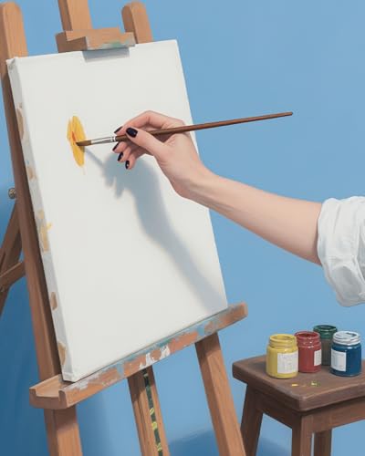 Leinwand zum Bemalen Set 20x20cm (10 Stück),Leinwand Set,Weiße Kleine Leinwände,Geeignet für Liebhaber der Malerei