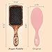 Wet Brush Paddle Hair Brush,Traditional Wood-Ultra-Soft IntelliFlexDetangling Bristles with AquaVentDesignForSpreading HairTreatmentsEvenly-Pain-Free Hair Brush For Women & Men,Shine Traditional Wood