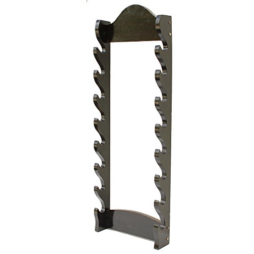 Armory Replicas Premium Eight Tier Solid Wood Wall Sword Katana Display Stand