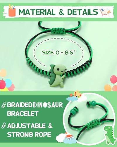Image of Back to School Dinosaur Bracelet- First Day of School Kindergarten Preschool Gifts for Kids Boys Girls