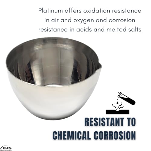 Lab Crucible with V-Shaped Spout Lip Acid and Alkali Resistant Beaker Made of Stainless Steel Laboratory Cup All-Purpose Pouring Bowl for Measuring Mixing Liquids Transit Boiling - 250ml Capacity