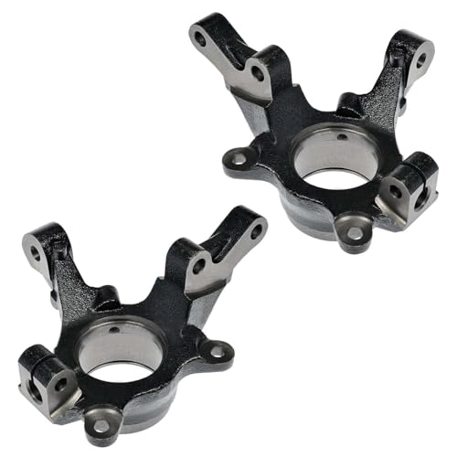 Image of Detroit Axle - 2 Front Steering Knuckles for 07-17 Dodge Caliber Patriot Compass, 2007 2008 2009 2010 2011 2012 2013 2014 2015 2016 2017 Steering Knuckles Assembly Replacement