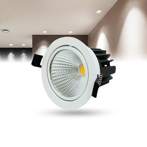 Image of D'Mak Moveble LED COB Light | Recessed LED Ceiling Light for Indoor Lighting | Natural White Color | Aluminium Body (1, 18 Watt)