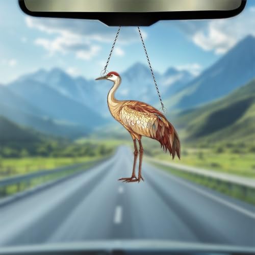 Image of Sandhill Crane Acrylic Ornament Gift for Crane Lovers Christmas Decor