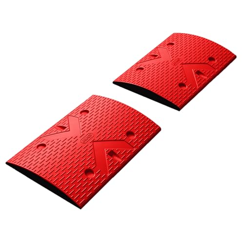 Rampa Modular Resistente Badenes de Carretera Diseño Texturizado Antideslizante Instalación Perforada Badenes Portátiles para Vehículos Adecuados para Todo Tipo de Carreteras Aparcamientos Escuelas(Re