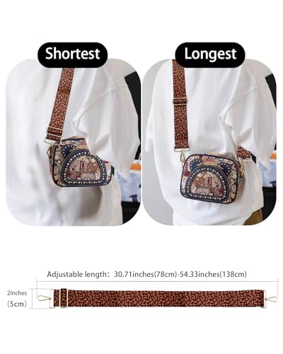 Image of Embroidered Purse Straps Replacement Crossbody Wide Adjustable Bag Straps | Thick Purse Strap for Crossbody Bags,Extra Long Strap,Cross Body Straps for Handbags,Bag Straps for Tote Bags,Shoulder Straps