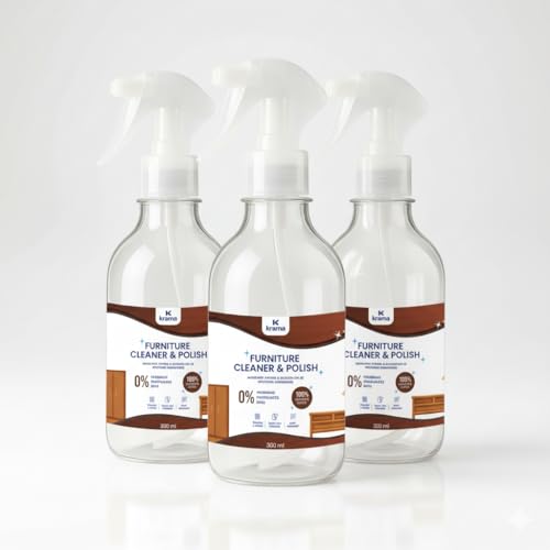 Image of Krama Cleaner & Polish Spray 900ml | Multipurpose Surface & Laminate Cleaner | Maintain 100% Shine | Wooden Furniture Cleaner Solution Like Desk,Chair,Tables Etc | Combo Pack 300Ml Each (900ml)