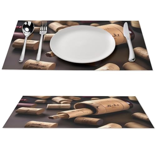 Set de table en PVC antidérapant résistant chaleur lavable pour salle à manger - 2