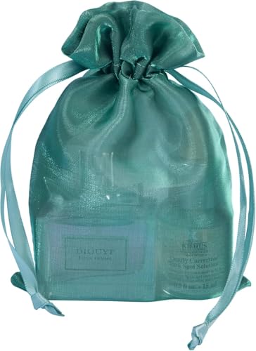 Image of QIANF 20 Pcs Dark Green Small Organza Bags 4X6 inch for Wedding Favors with Drawstring, Mini Mesh Gift Bags Jewelry Pouch for Candy Bridal Shower Party Favor Baby Shower Christmas