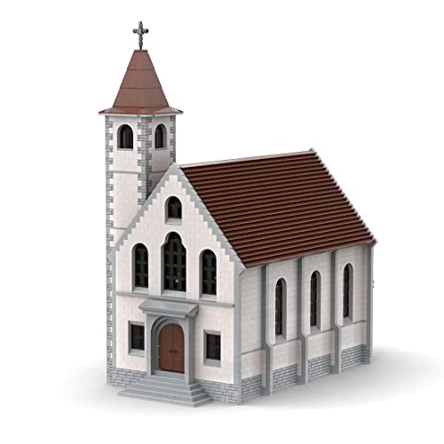 TYPIS Bausteine Haus, Bausteine Architektur Modell, Modulares Haus Bausteine Modell, MOC-34956 Kirche im modernen Stil…