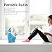 Ruitutedianzi Waterproof Shower Radio, AM/FM Radio with Adjustable Volume Speakers, Portable Speakers with Hook Handle, Easy to Use Fine Workmanship