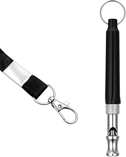 Dog Whistles, Adjustable Ultrasonic Silent Dog Whistle to Stop Barking Neighbors Dog, Professional Recall Dog Training Device with Lanyard
