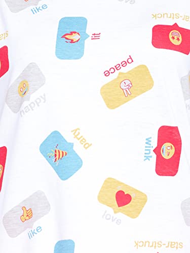 Image of Clovia Women's Cotton Printed T-Shirt & Basic Pajama Set