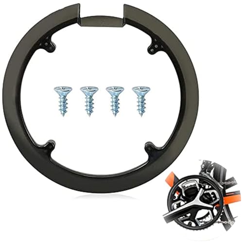 Kunststoff Kettenrad Abdeckung, Fahrrad Ketten Radabdeckung, Fahrrad Kettenrad Kurbelgarnitur, Schwarz Kettenradabdeckung, Mountainbike Fahrrad Kettenblatt Kettenräder Cranksets Schutzfolie (42T, 44T)