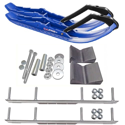 C&A Pro Blue TMX Snowmobile Skis w/ 9