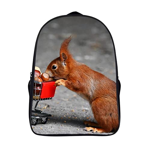 Sac à dos écureuil pour adolescents et adultes cartable mixte de 40x28x16cm