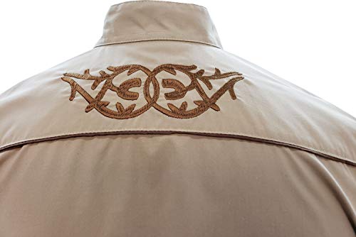 El Señor de los Cielos Charro Shirt Long Sleeve Camisa Charra Color Khaki4