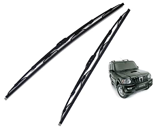 Image of Euro Care Metal Type Wiper Blade Compatibility with Mahindra Scorpio Old Windshield Car Wiper Blade Size D-20,P-20
