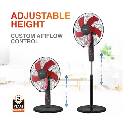 Image of ULTRON Fivesta 2 in 1 Pedestal & Table Fan (16 Inch) | 65W Powerful Motor | 70 CMM Air Delivery | 5 Blade Sweep | Thermal Overload Protection | Adjustable Height | 2 Year Warranty