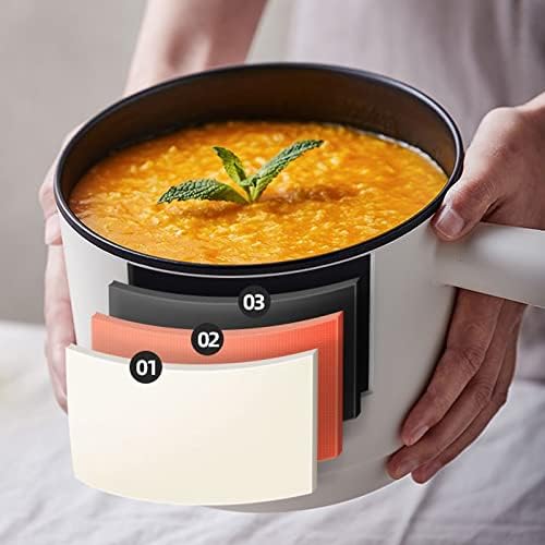 Mini Electric Skillet 1.2L Portable Rice Cooker Non-stick Multi Hot Pot for Travel Office School