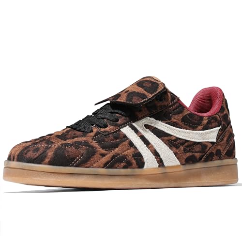 Mattiventon Women's Fashion Sneakers Casual Tennis Shoes Comfortable Retro Sneakers Lace-up Low Top Non-Slip Walking Shoes for 2025 Trendy