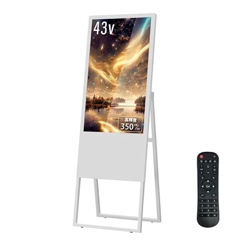 �Ŕ� ���ĊŔ� �X�^���h�Ŕ� led�Ŕ� �d���Ŕ� �d���X�^���h�Ŕ� �f�W�^���T�C�l�[�W 43�^�X�^���h�t ����d��80W �t���f�B�X�v���C W576mmxH1613mm �����^ �z���C�g tv-43-wh