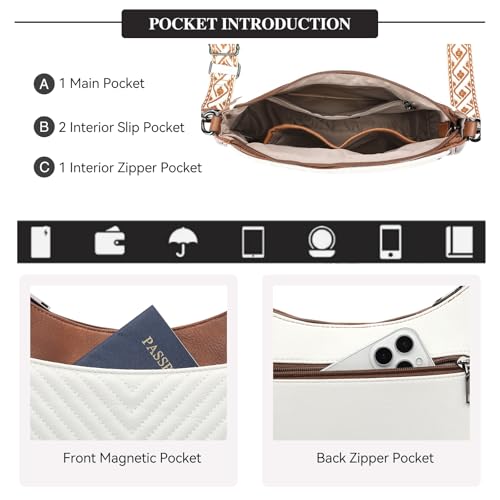 Image of GOIACII Crossbody Bags for Women Travel Purses Leather Handbags Medium Shoulder Bag with Adjustable Strap