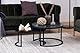 AC Design Furniture Spencer Couchtisch, Metal, Schwarz/Schwarz, 42 cm/L: 70 x B: 40 x H: 33,4 cm, L: 70 x B: 70 x H: 42 cm / L: 70 x B: 40 x H: 33,4 cm