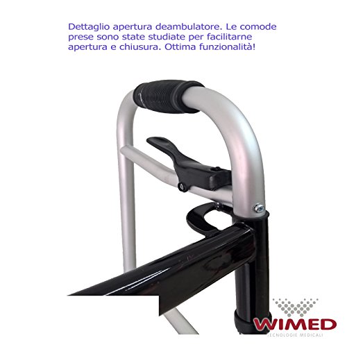 Deambulatore pieghevole, regolabile in altezza con...