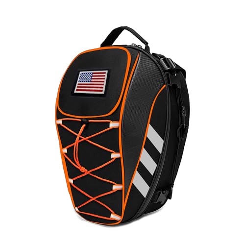 Waterproof Motorcycle Tail Bag, Large Capacity Motorbike Helmet Bag, Motorcycle Backpack, Dual Use Luggages Storage Backpack Bag