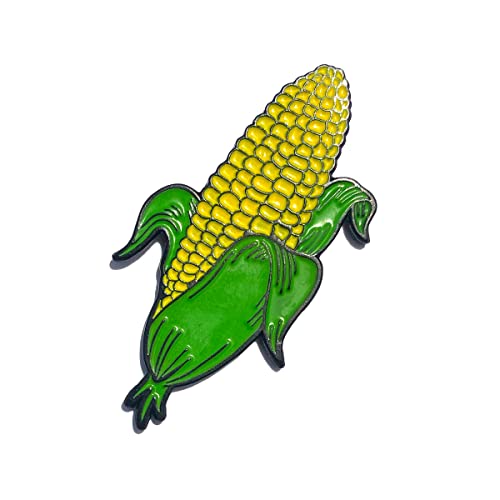 Image of Tasty Ear Of Corn Enamel Pin, Brooch for Jacket, Tote, Hand Bag Active