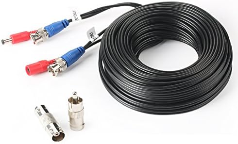 SHD 33Feet BNC Vedio Power Cable Pre-Made Al-in-One Camera Video BNC Cable Wire Cord for Surveillance CCTV Security System with Connectors(BNC Female and BNC to RCA)