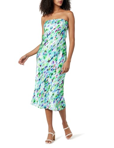The Drop Women's Danica Strapless Midi Dress, Multi Ripple Print, XXL, Plus Size