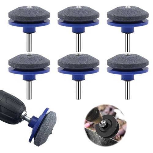 Tkxjry 6 Pièces Aiguiseur de lame de tondeuse à gazon, 5CM Affuteur Lame Tondeuse Gazon Universel, Aiguiseur de Tondeuse, Aiguiseur Lame Tondeuse, Lawnmower...