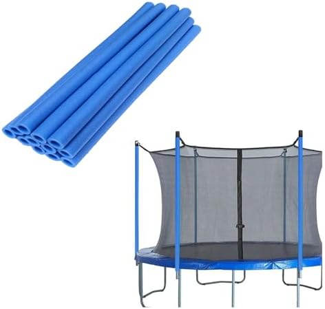 12PCS Trampoline Pole Foam Sleeves, 34.6 Inch Waterproof Round Tube Protective Trampoline Spring Cover Padding, Foam Tubing Protective Trampoline Net Pole, Trampoline Accessories (Blue) - 5
