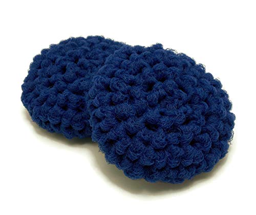 Handmade Dark Blue Reusable Dish Scrubbers Set of 2