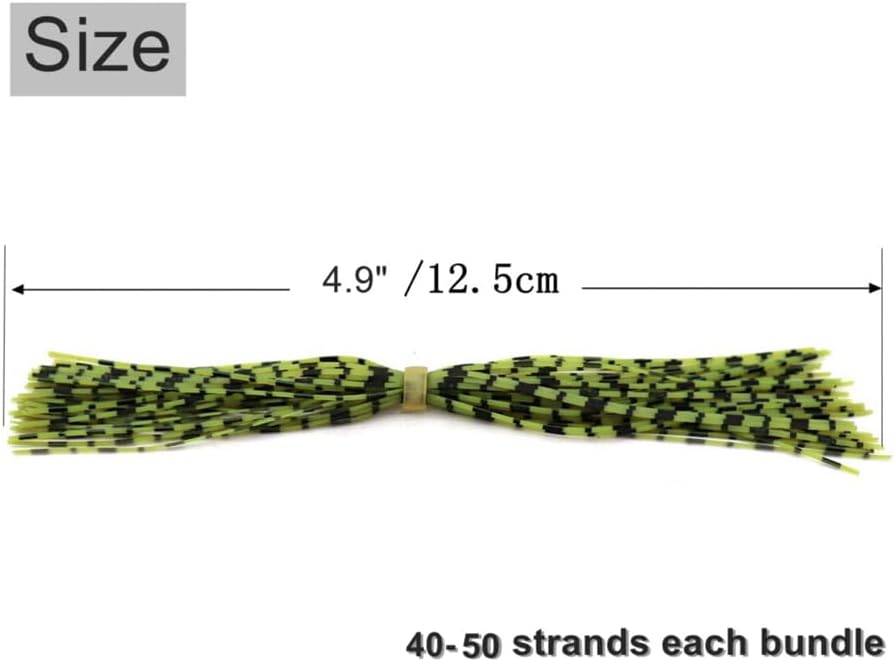 Silicone Jig Skirts Material Squid Rubber Jig Head Lures Spinnerbaits Buzzbaits Fly Fishing Material Crystal Flash bass jig Skirts Replacement Fishing DIY Accessory