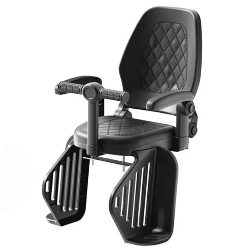 自転車用チャイルドシート マウンテンバイク用リアシート 安全で安定している 軽量で使いやすい 耐荷重50kg 背もたれの角度調節可能 拡大版フットガード 6ヶ月から8歳までのお子様に適しています (ブラック)