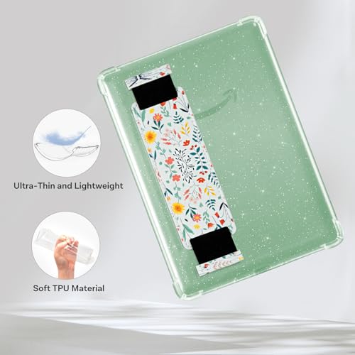 Image of CoBak Case for 6 inch E-Reader (2024 & 2022, 11th Gen) - Ultra-Slim Soft TPU Transparent Cover Lightweight & Durable Protector,Flower