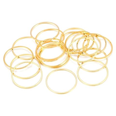 Mcoser 20Pcs Gold Closed Jump Rings for Crafts Cover