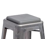 Sofft Cushion Square Seat Cushion for Metal Bar Stools or Chairs - Cushion Only (Gray)