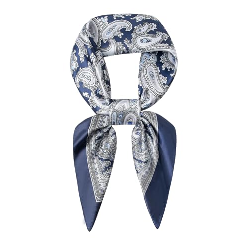 Image of 35 inch Men's Silk Cowboy Scarf - Oversized Western Bandana Neckwear, Large Square Scarf with Gift Packaging