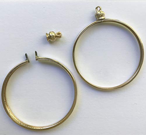 Portamonedas biselado 44mm chapado en oro pack 4 miniatura 1