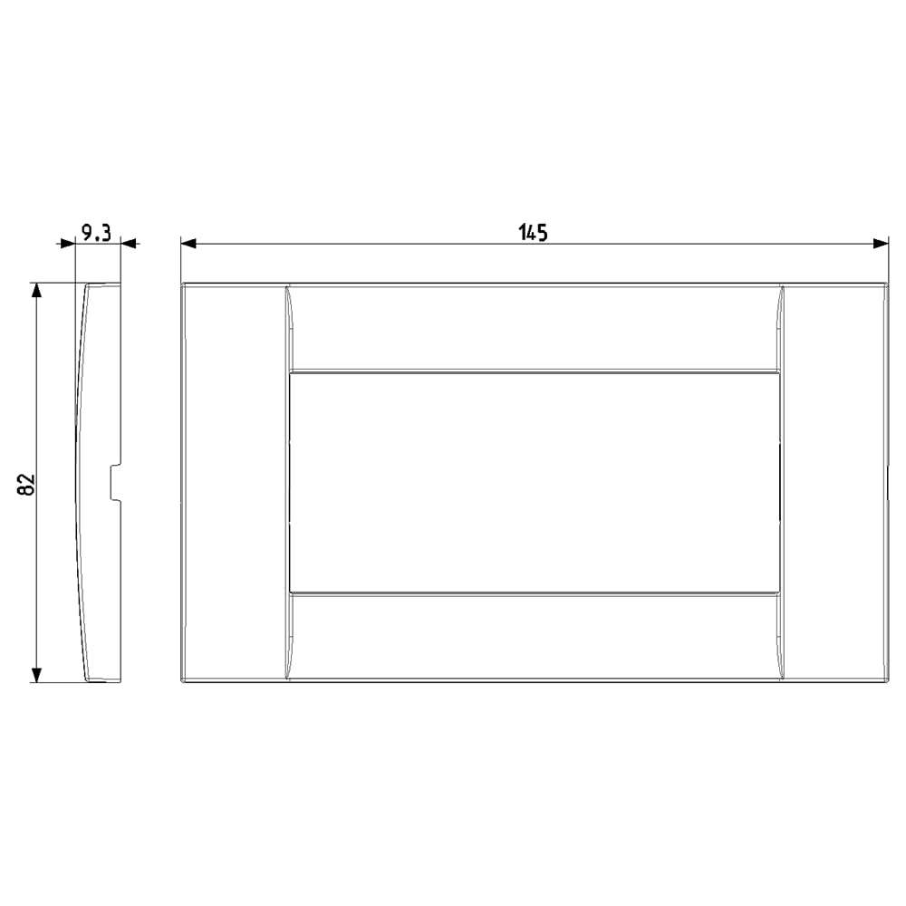 Vimar 16734.46 Idea Placca Classica 4 moduli, metallo pressofuso, ardesia