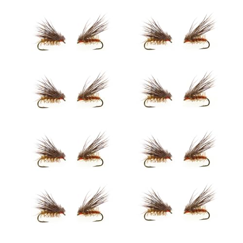 Deer Hair Stone Moth Fishing Lure WetFlies StoneMoth 16PCS