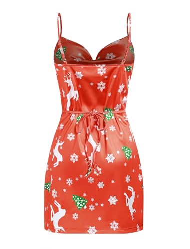 Image of ZAFUL Women's Satin Sleeveless Spaghetti Strap Mini Dress Sexy Slip Cowl Neck Silky Cocktail Party Dresses