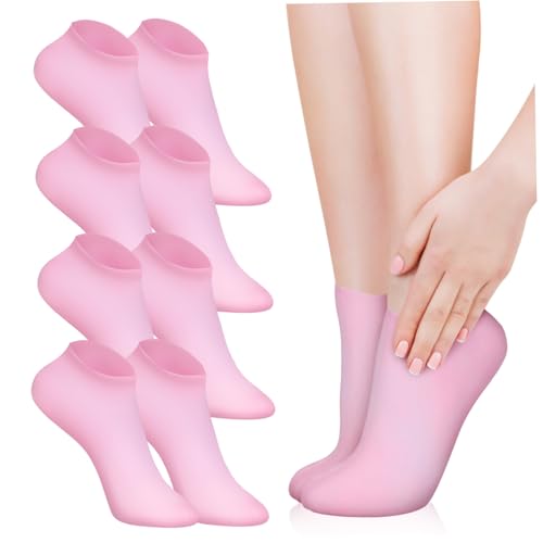 OHPHCALL Silicone Foot Socks for Women Moisturizing Toe Separators Ankle Socks for Foot Care